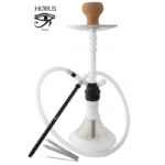 56 cm. Shisha «HORUS» white glass-0