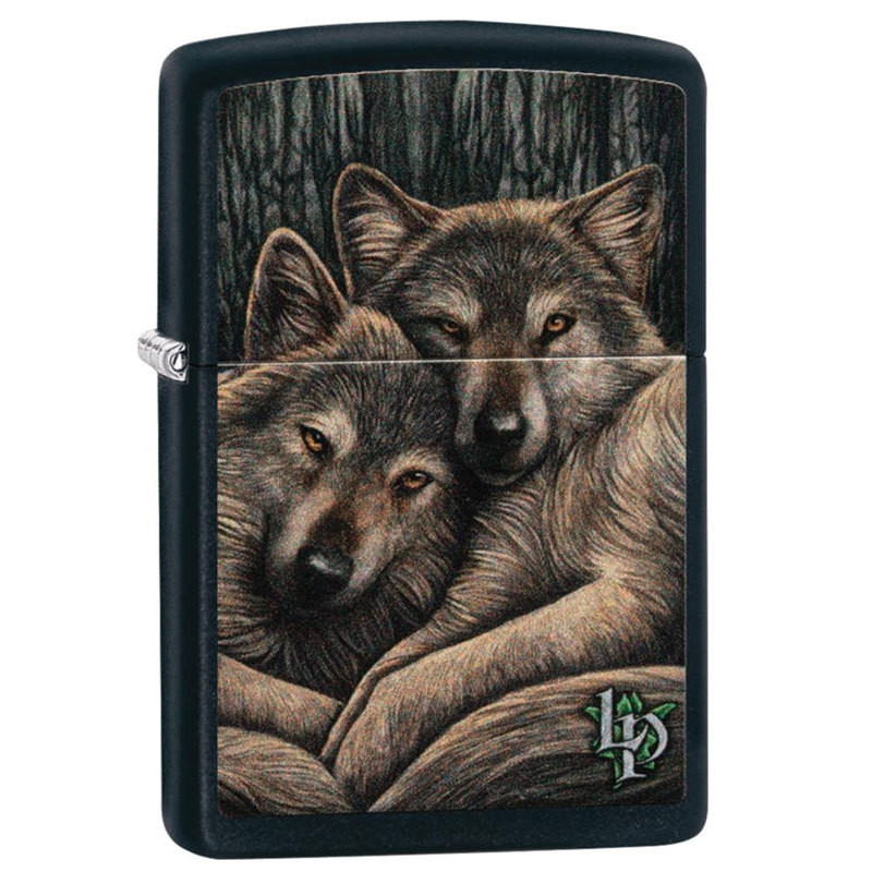 ZIPPO "Lisa Parker 2Wolfs Snuggling"-0 ZIPPO "Lisa Parker 2Wolfs Snuggling"-0