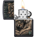 ZIPPO "Lisa Parker 2Wolfs Snuggling"-8682