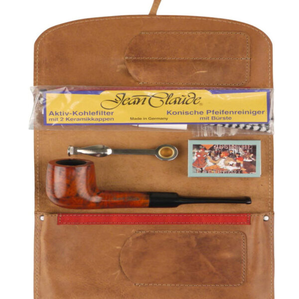 Pipe Starter Set Leather brown antique-0