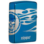 ZIPPO Sapphire 8 sides "Skull Flames" 600049-0