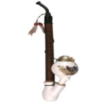 Gesteckpfeife Porzellan Kugel Jagdmotive 30cm