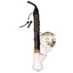 Gesteckpfeife Porzellan konisch Jagdmotive 30cm
