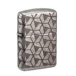ZIPPO Armor Case Silver Plate Geometric Pattern 60006120