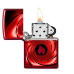 ZIPPO Candy Apple Rot Color Red Swirl Design 60005302 - Image 2