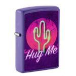 ZIPPO Purple Retro Cactus Hug Me 60007071 - Glow in the dark