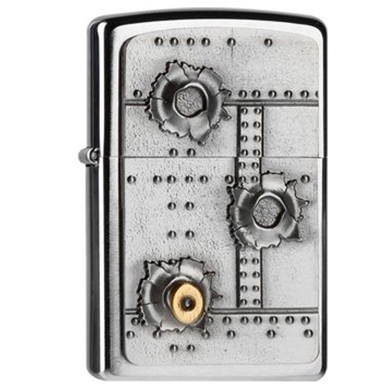 Bullet-Holes-2004519 ZIPPO Cromado Escovado Bullet Holes 2004519 - Image 1