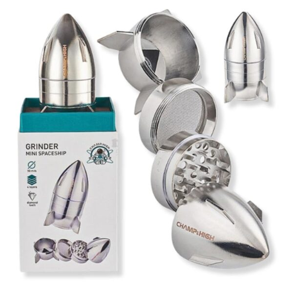 CHAMP High Grinder Mini Spaceship Silver