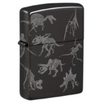 ZIPPO Ébano Gravado Laser Esqueletos Dinossauro 60007083