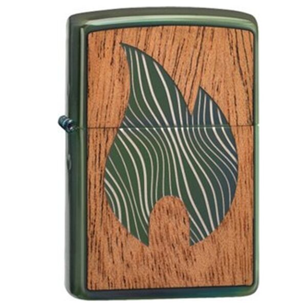 ZIPPO Emblema Madeira Chama Ambos os Lados 60004754
