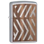 ZIPPO Herringbone Swep Emblema de nogueira em ambos os lados 60004582