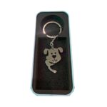 Porta chaves Metal Cão Cromado