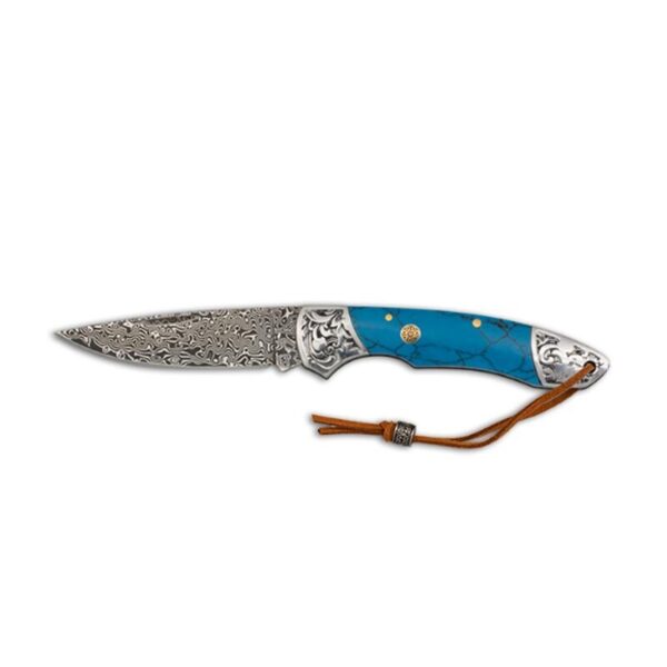 Navalha Damasco decorada 7.5cm