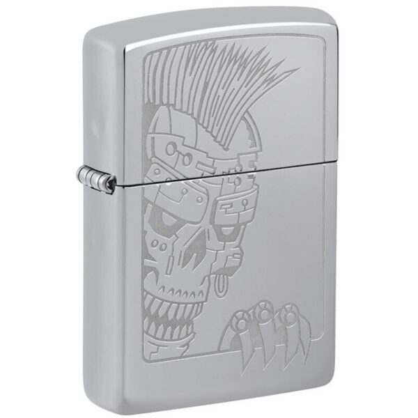 ZIPPO Cromado Pulido SKULL PUNK 600