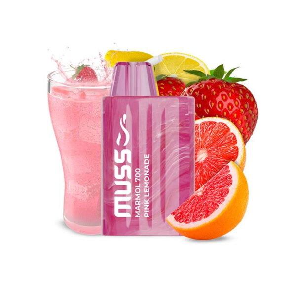 Caneta Vape Descartável, 700ml, Morango Triplo, Mármore