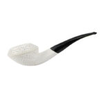 Cachimbo Block Meerschaum XL Engraved Half Bent Bulldog