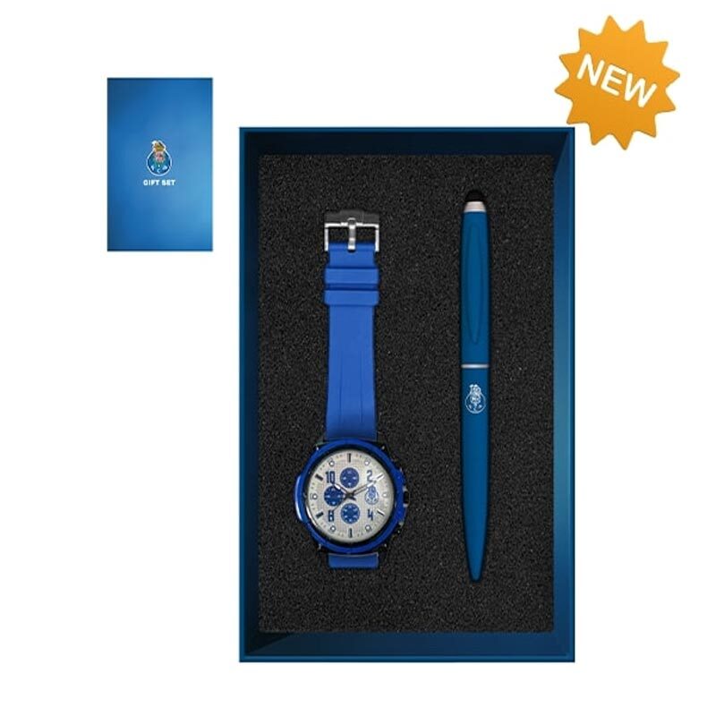 Conjunto-Relogio+Esferografica-FC-PortoIBCJ04P GIFT - SET Relogio F.C. Porto Pulso e Caneta - Image 1