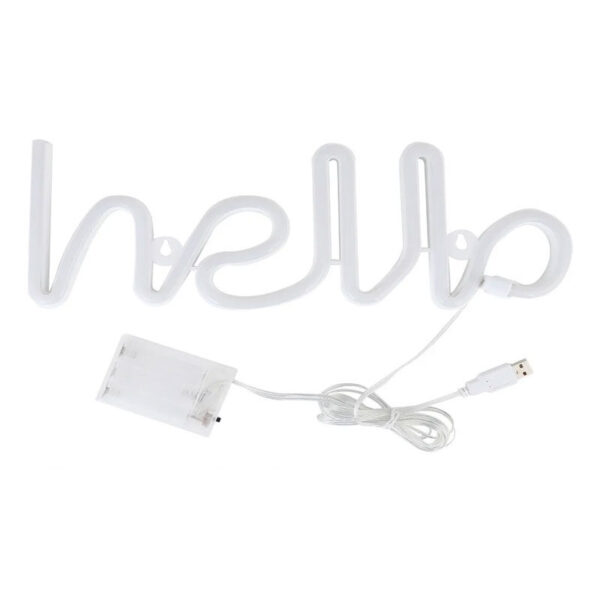 Letreiro de parede LED Neon hello