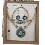Colar Brincos Pulseira Cortiça