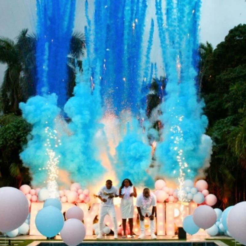 azul-disparo Disparo de Fumos Azul ou Rosa - Chá de Revelação - Image 1