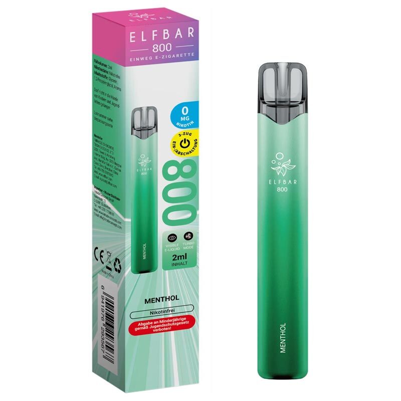 ELFBAR-E-SHISHA ELFBAR E-Shisha 800 Mentol 0mg/ml - Image 1