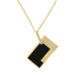 DUPONT Lighter Necklace Black Golden - Image 3