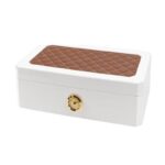Humidor Lacado Branco Piano Couro