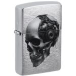 ZIPPO 200 SKULL CYBER SATIN 600