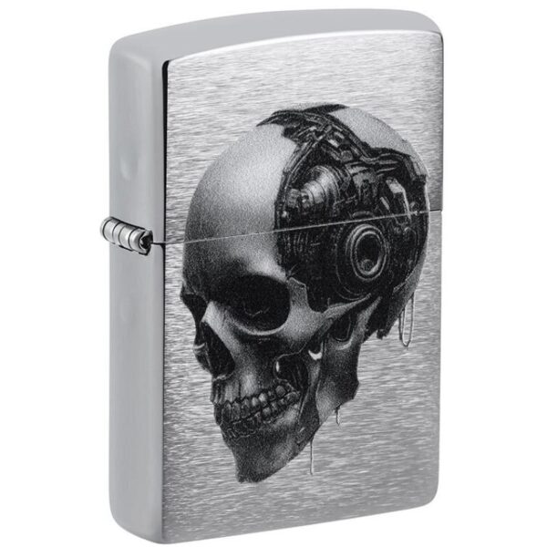 ZIPPO 200 SKULL CYBER SATIN 600