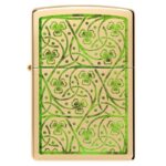 Zippo 254B Clover Leaves Design