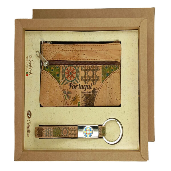 SET Porta Moedas e Porta Chaves Cortiça