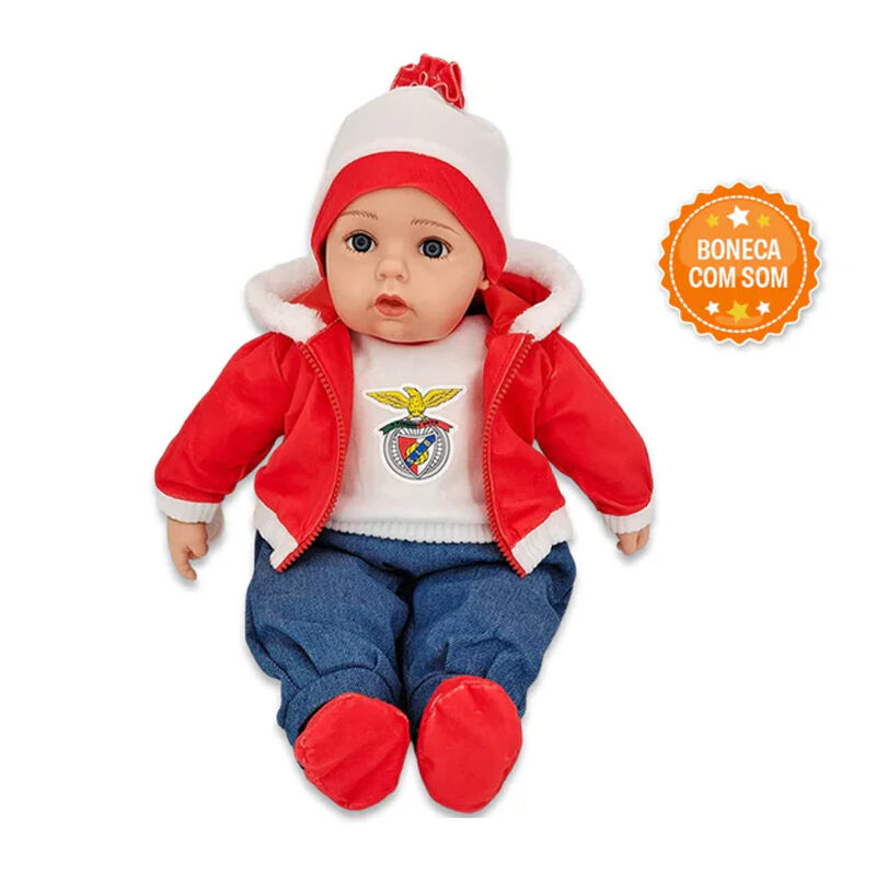 SL-Benfica-Boneco-Bebe--BEN1212 SL Benfica Boneco Bebé com Gorro 50cm - Image 1