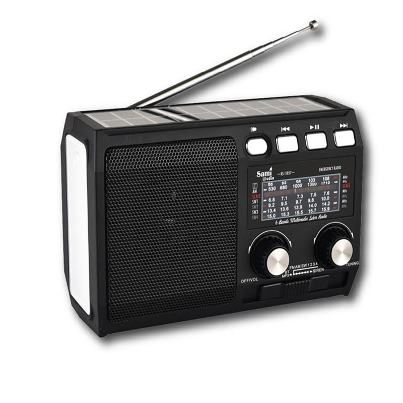 radio-solar-preto Rádio Emergência Solar Dínamo dial AM / F ANLG - Image 1