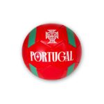 FPF Bola de Futebol Vermelha Riscas Verdes