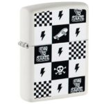 Zippo White Color Skateboard Checkes 60007903