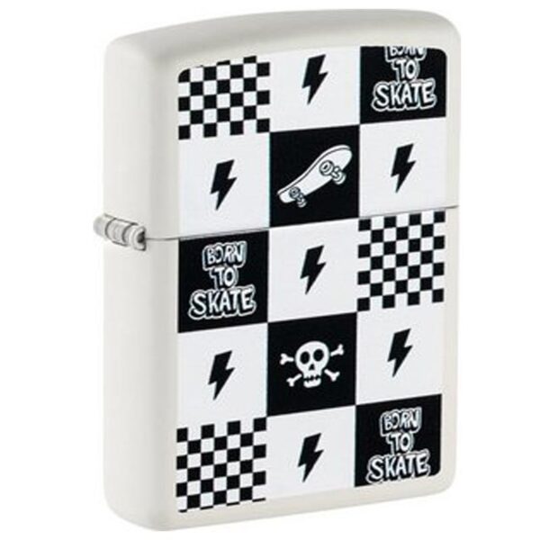 Zippo White Color Skateboard Checkes 60007903