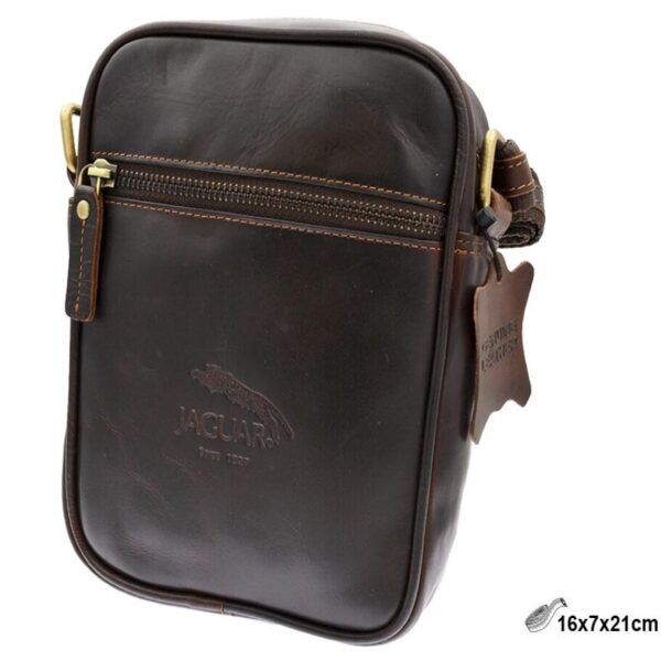 Bolsa Portland Jaguar Couro Marrom Texas Z026