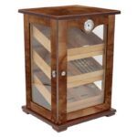 Armário humidificador Castanho porta de vidro 120x