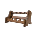 Pipe stand bench wood dark 4er