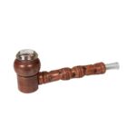 Woodoo wooden pipe brown matte 13.5cm