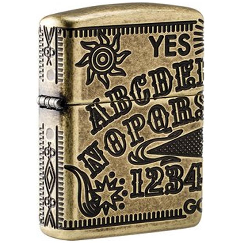 ZIPPO-brass-antique-Armor-Case-Ouija-Board-60004897 ZIPPO Brass Antique Armor Case Ouija Board 60004897 - Image 1