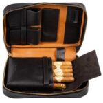 Passatore Cigar Case Leather Black - 5Cig. - Image 3