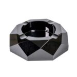 Cinzeiro em Cristal Octagonal Black