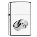 ZIPPO Chrom Polished Emblen Wedding Rings 2006518
