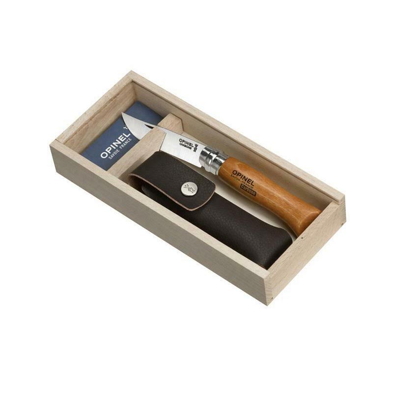 opinel-plumier-8-carbono Opinel Nº8 SET Carbono Caixa em madeira - Image 1