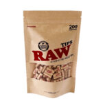 RAW PRE Rolled 200 Natural Tips