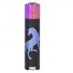 Clipper LARGE METAL Unicorns Pink